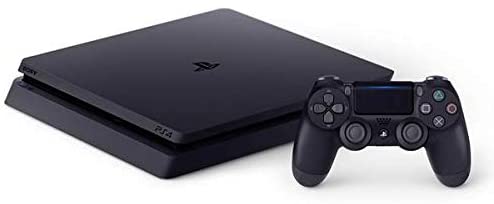 Sony PlayStation 4 Slim 1 Terabyte, Avec 1 manette sans fil DUALSHOCK 4 V2, Châssis F, Noir (Jet Black)
