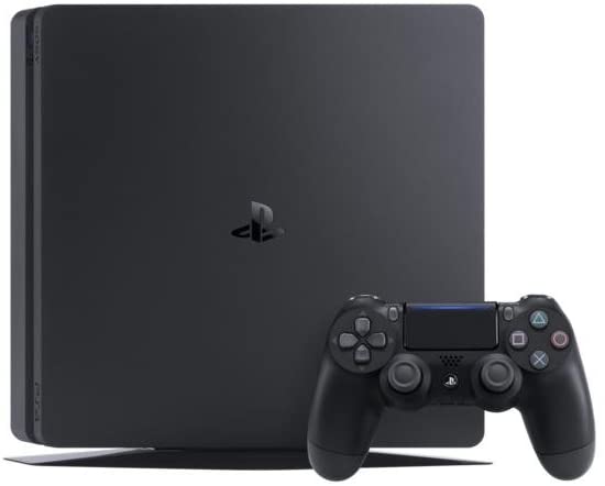 Sony PlayStation 4 Slim 1 Terabyte, Avec 1 manette sans fil DUALSHOCK 4 V2, Châssis F, Noir (Jet Black)