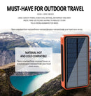 Chargeur solaire sans fil 80000mAh, Power Bank Portable d'urgence de voyage en plein air, pour Xiaomi Samsung IPhone