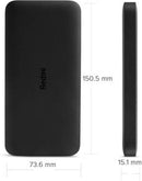 Banque d'alimentation REDMI 10000 mAh (10 W, charge rapide) (noir, lithium polymère)