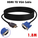 1.8M HDMI Câble HDMI À VGA 1080P HD Avec Audio Adaptateur Câble HDMI À VGA Câble Accessoires.