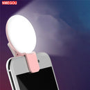 Mini LED Flash Remplir Lumière Up Selfie Lumineux Lampe Téléphone
