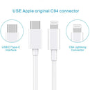 Câble de charge rapide USB C vers Lightning pour iPhone